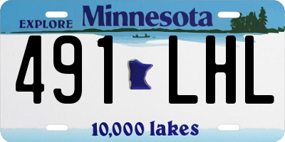 MN license plate 491LHL