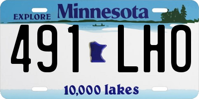 MN license plate 491LHO