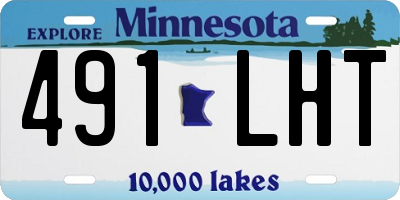 MN license plate 491LHT