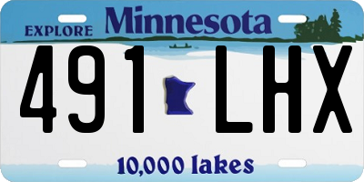 MN license plate 491LHX