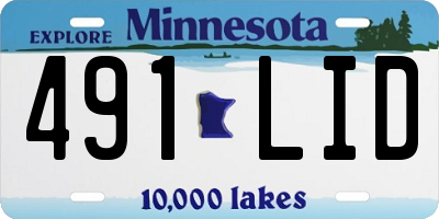 MN license plate 491LID