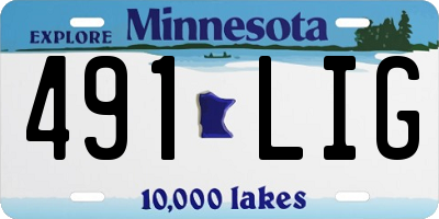 MN license plate 491LIG