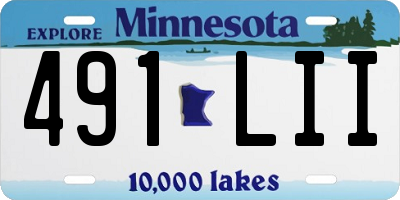 MN license plate 491LII