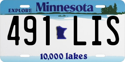MN license plate 491LIS