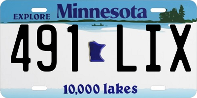 MN license plate 491LIX