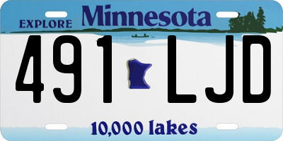 MN license plate 491LJD