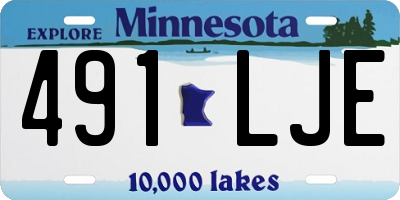 MN license plate 491LJE