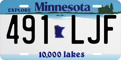MN license plate 491LJF