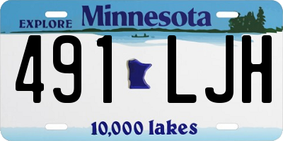 MN license plate 491LJH
