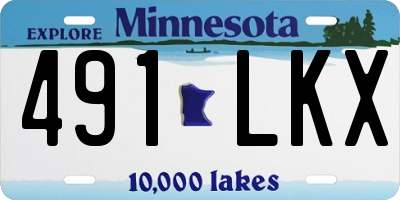 MN license plate 491LKX