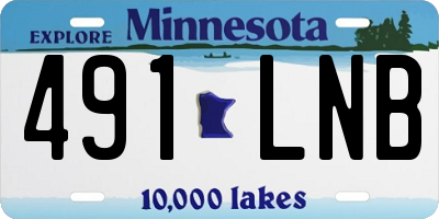 MN license plate 491LNB
