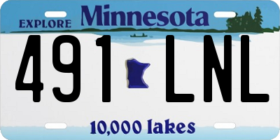 MN license plate 491LNL
