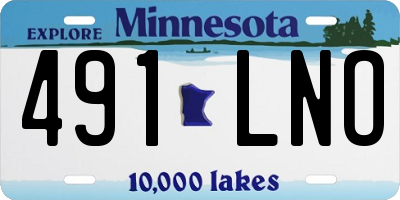 MN license plate 491LNO