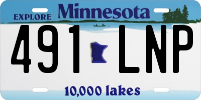 MN license plate 491LNP