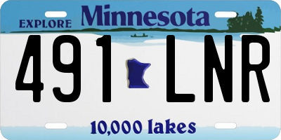 MN license plate 491LNR