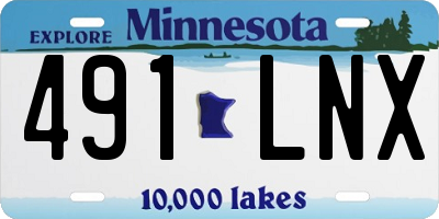 MN license plate 491LNX