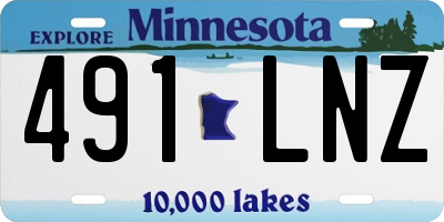 MN license plate 491LNZ
