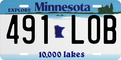 MN license plate 491LOB
