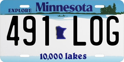MN license plate 491LOG