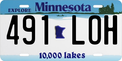 MN license plate 491LOH