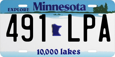 MN license plate 491LPA