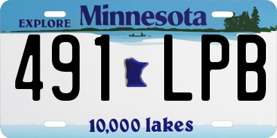 MN license plate 491LPB