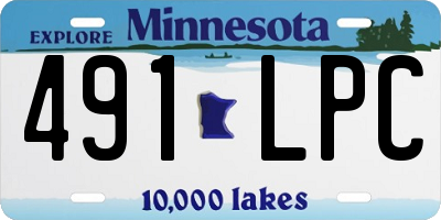 MN license plate 491LPC