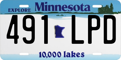 MN license plate 491LPD