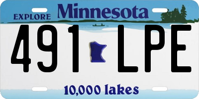 MN license plate 491LPE