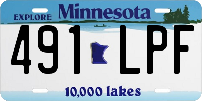 MN license plate 491LPF