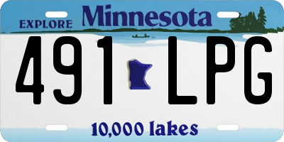 MN license plate 491LPG