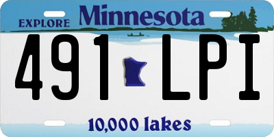 MN license plate 491LPI