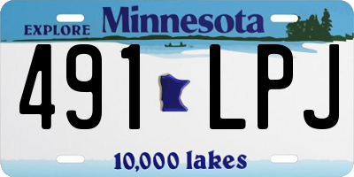 MN license plate 491LPJ