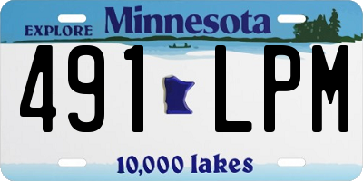 MN license plate 491LPM
