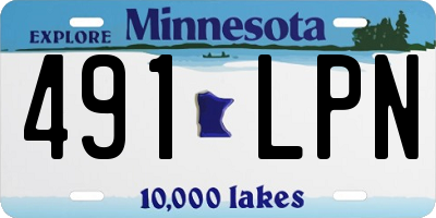 MN license plate 491LPN