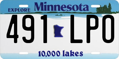 MN license plate 491LPO