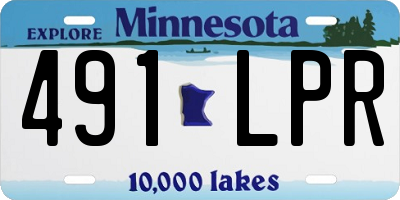 MN license plate 491LPR