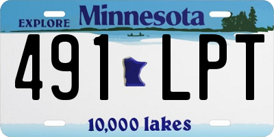 MN license plate 491LPT