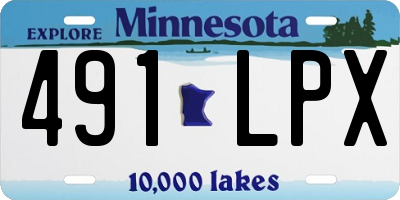 MN license plate 491LPX