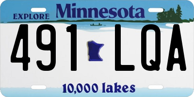 MN license plate 491LQA