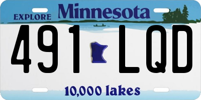 MN license plate 491LQD