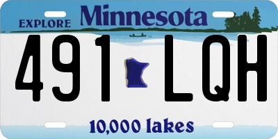 MN license plate 491LQH