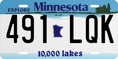 MN license plate 491LQK