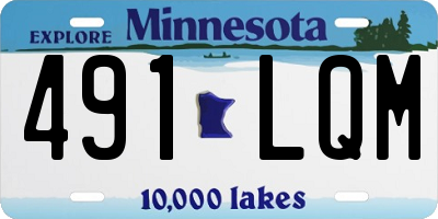 MN license plate 491LQM