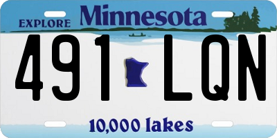 MN license plate 491LQN