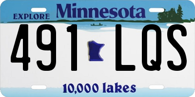 MN license plate 491LQS