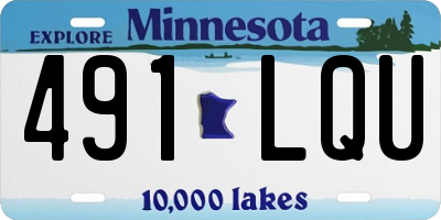 MN license plate 491LQU