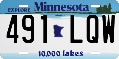 MN license plate 491LQW