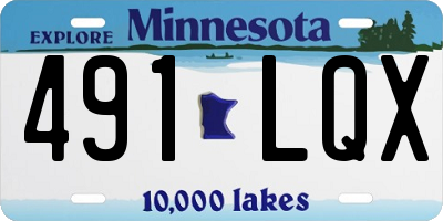 MN license plate 491LQX