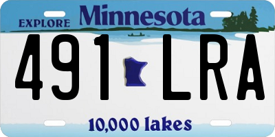 MN license plate 491LRA